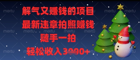 解气又挣钱的项目，最新违章拍照挣钱，随手一拍，轻松收入多张【揭秘】-生财