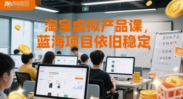 淘宝虚拟产品课，蓝海项目依旧稳定-生财