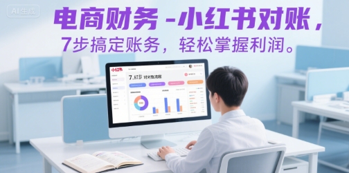 电商财务-小红书对账，7步搞定账务，轻松掌握利润-生财