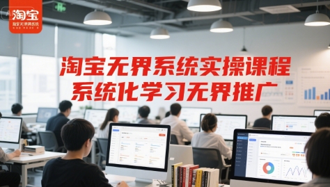 淘宝无界系统实操课程，系统化学习无界推广-生财