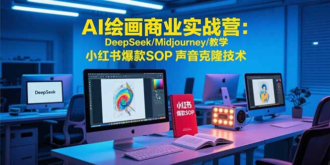 AI绘画商业实战营：DeepSeek/Midjourney/教学 小红书爆款SOP 声音克隆技术-生财