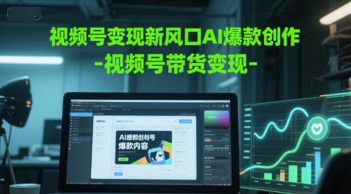 视频号变现新风口AI爆款创作-视频号带货变现-生财