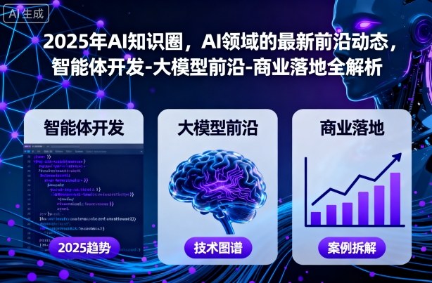 2025年AI知识圈，AI领域的最新前沿动态，智能体开发-大模型前沿-商业落地全解析(更新)-生财