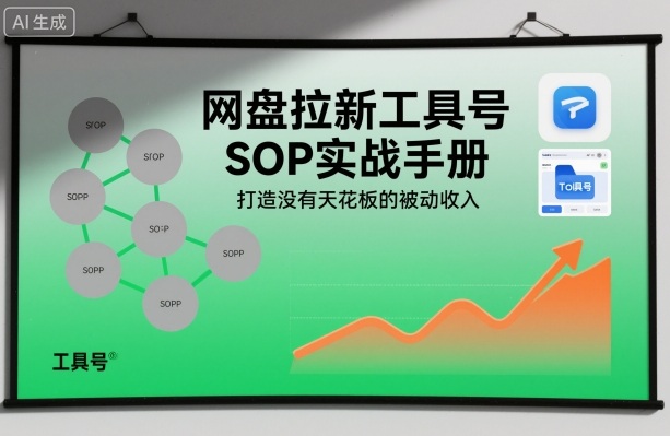 网盘拉新工具号SOP实战手册，打造没有天花板的被动收入-生财