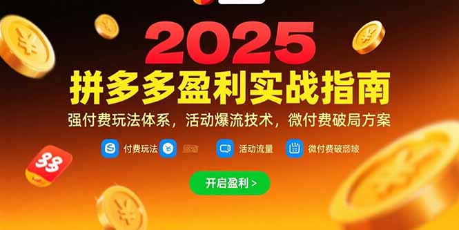 拼多多盈利实战指南,强付费玩法,活动爆流技术,微付费破局方案(更新7月-生财