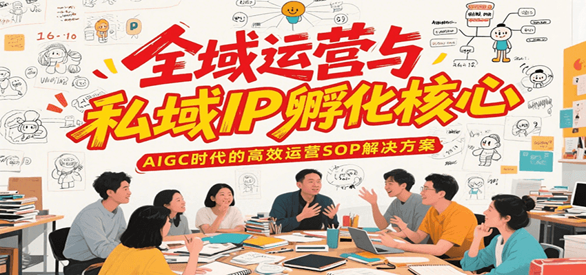 全域运营与私域IP孵化核心，AIGC时代的高效运营SOP解决方案-生财
