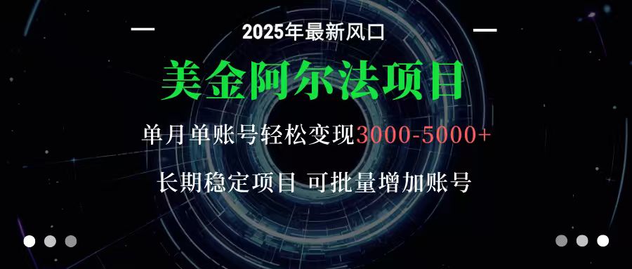 美金阿尔法项目：一部手机每天只需10分钟，轻松稳定赚美元-生财