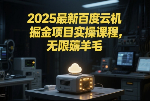 2025最新百度云机掘金项目实操课程单窗口保底5-10元月收益单窗口150+【揭秘】-生财
