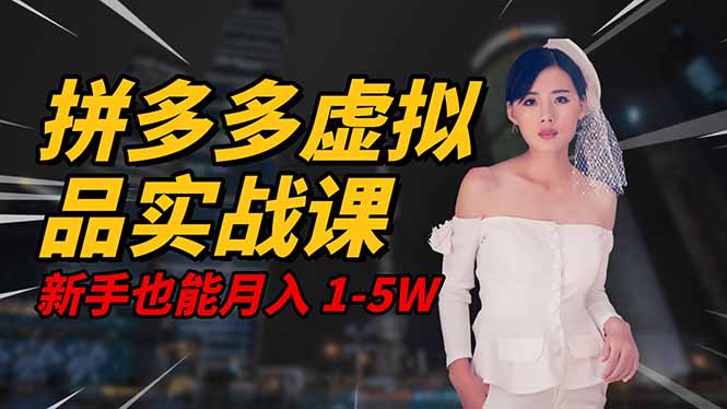 2025 拼多多虚拟品系统实战课，轻资产项目，可矩阵开工作室，新手也能...-生财