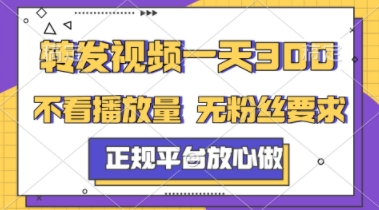 转发视频一天3张+，正规平台放心做，不看播放量，不看粉丝量，一个任务几分钟完成【揭秘】-生财