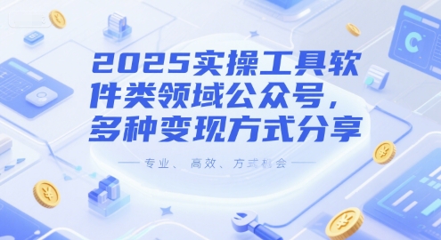 2025实操工具软件类领域公众号，多种变现方式分享-生财