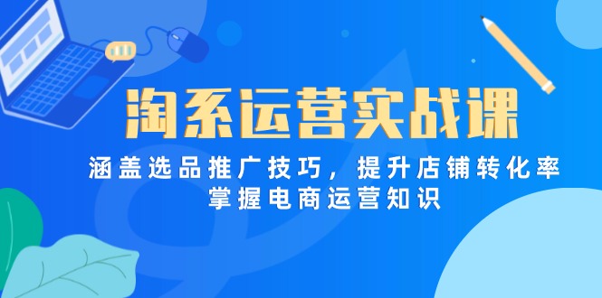 淘系运营实战课,涵盖选品推广技巧,提升店铺转化率,掌握电商运营知识-生财
