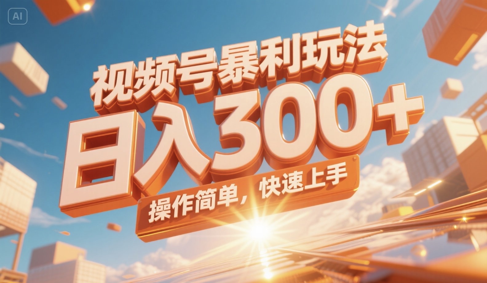 视频号暴利玩法，日入300+，操作简单，快速上手。-生财
