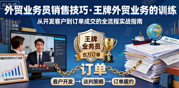 外贸业务员销售技巧,王牌外贸业务的训练-生财
