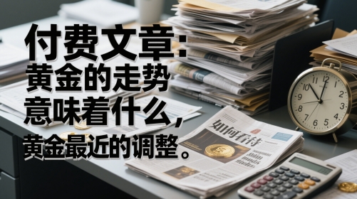 付费文章：黄金的走势意味着什么，如何看待黄金最近的调整-生财