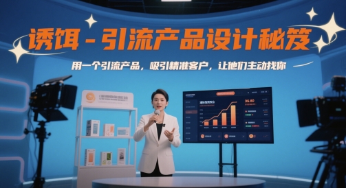 诱饵-引流产品设计秘笈，用一个引流产品，吸引精准客户，让他们主动找你-生财