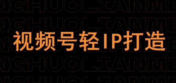 视频号线上课程，视频号轻IP打造-生财