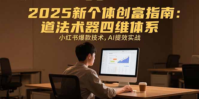 2025新个体创富指南：道法术器四维体系，小红书爆款技术，AI提效实战-生财