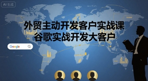 外贸主动开发客户实战课，谷歌实战开发大客户-生财