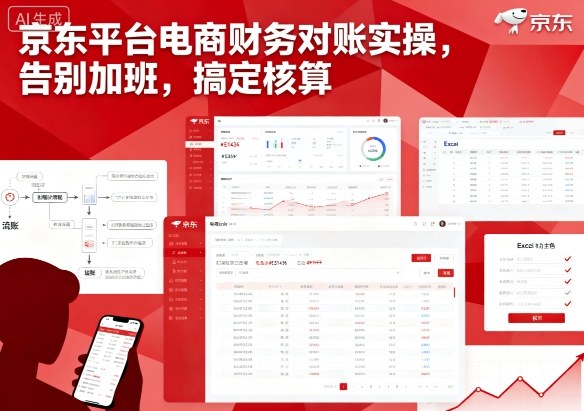京东平台电商财务对账实操，告别加班，搞定核算-生财
