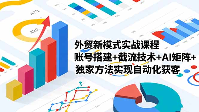 外贸新模式实战课程，账号搭建+截流技术+AI矩阵+独家方法实现自动化获客-生财
