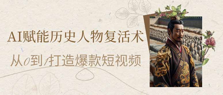 AI赋能历史人物复活术:从0到1打造爆款短视频-生财