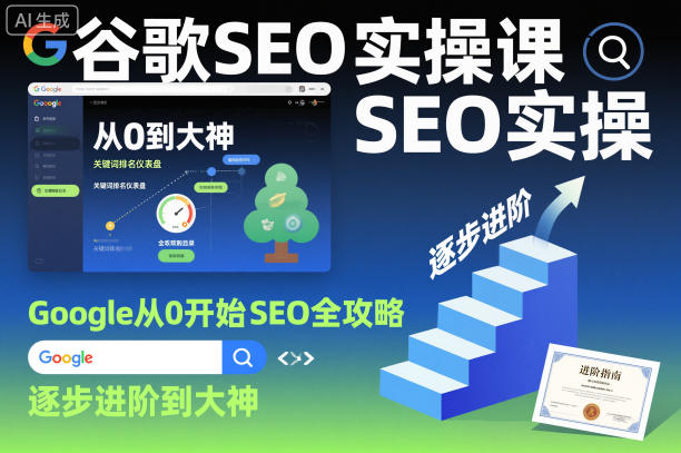 谷歌SEO实操课，Google从0开始SEO全攻略，逐步进阶到大神-生财