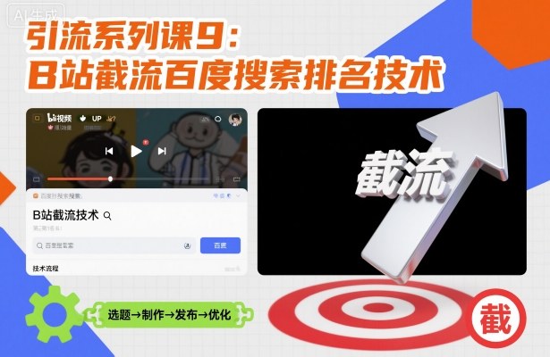 引流系列课9：B站截流百度搜索排名技术-生财