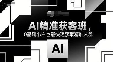 AI精准获客班,0基础小白也能快速获取精准人群-生财