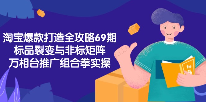 淘宝爆款打造全攻略-69期，标品裂变与非标矩阵，万相台推广组合拳实操-生财