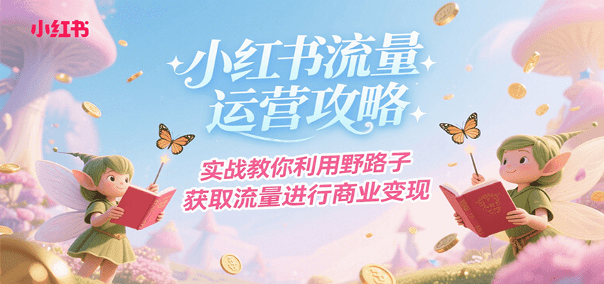 小红书流量运营攻略,实战教你利用野路子获取流量进行商业变现-生财