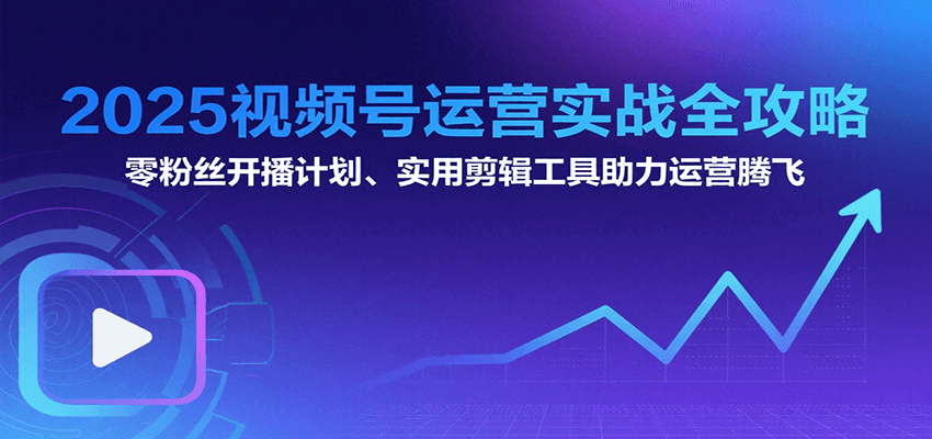 2025视频号运营实战全攻略：零粉丝开播计划、起号到到变现思维逻辑方法-生财