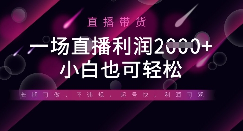 半无人直播带货，一场利润数张，适合所有平台玩法，小白也可轻松-生财