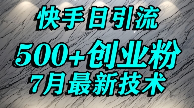 创业粉怎么打？快手精准引流创业粉，宝妈群体日进500+精准流量-生财