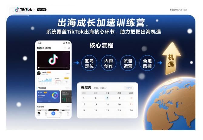 出海成长加速训练营，系统覆盖TikTok出海核心环节，助力把握出海机遇(更新)-生财