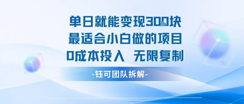 单日就能变现3张最适合小白做的项目0成本投入 无限复制-生财