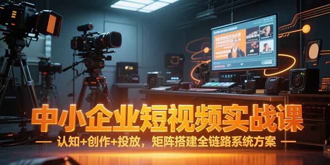中小企业短视频实战课，认知+创作+投放，矩阵搭建全链路系统方案-生财