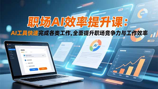 职场AI效率提升课：AI工具快速完成各类工作,全面提升职场竞争力与工作效率-生财