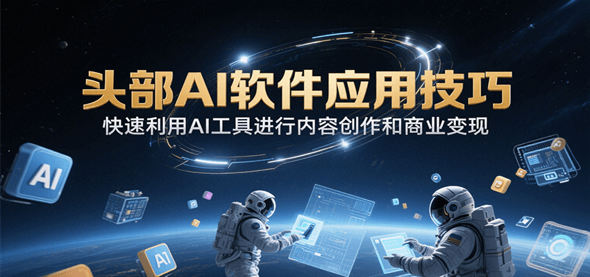 头部AI软件应用技巧,快速利用AI工具进行内容创作和商业变现-生财
