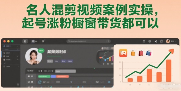名人混剪视频案例实操，起号涨粉橱窗带货都可以-生财