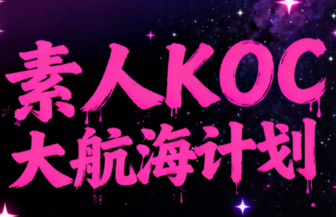 超萌素人KOC大航海计划-生财