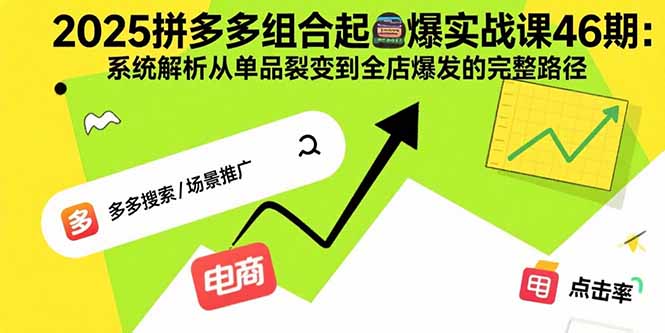 2025拼多多组合起爆实战课46期：系统解析从单品裂变到全店爆发的完整路径-生财