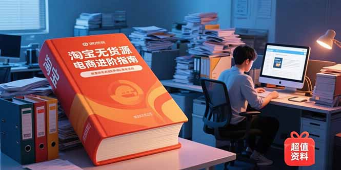 淘宝无货源电商进阶指南，包含新人课、进阶课，配套资料，蓝海选品等-生财