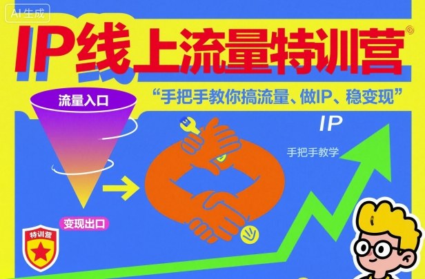 IP线上流量特训营,手把手教你搞流量、做IP、稳变现-生财