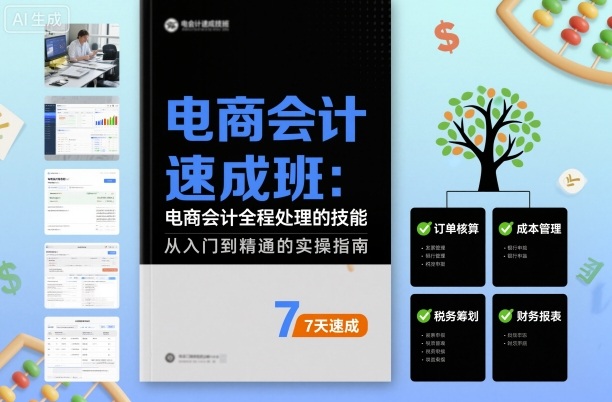 电商会计速成班，电商会计全程处理的技能-生财