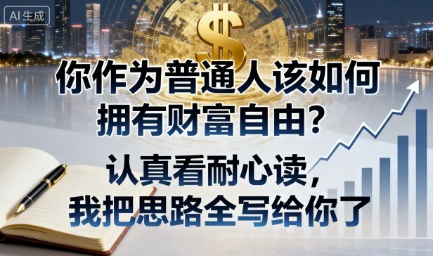 付费文章：你作为普通人该如何拥有财富自由？认真看耐心读，我把思路全写给你了-生财