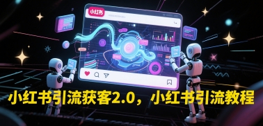 小红书引流获客2.0,小红书引流教程-生财