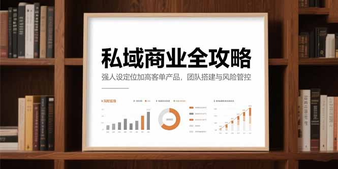 私域商业全攻略，强人设定位加高客单产品，团队搭建与风险管控-生财