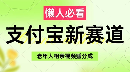 支付宝新赛道,利用老年人相亲视频,挣分成收益,轻松月入过W,操作简单-生财