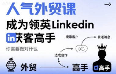 人气外贸课-成为领英Linkedin获客高手，你需要做对什么-生财